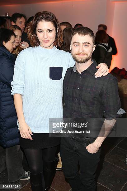 Mary Elizabeth Winstead and Daniel Radcliffe attend the "Swiss Army Man" Premiere Party at The Acura Studio at Sundance Film Festival 2016 on January...