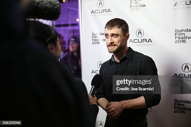 Daniel Radcliffe attends the "Swiss Army Man" Premiere Party at The Acura Studio at Sundance Film Festival 2016 on January 22, 2016 in Park City,...