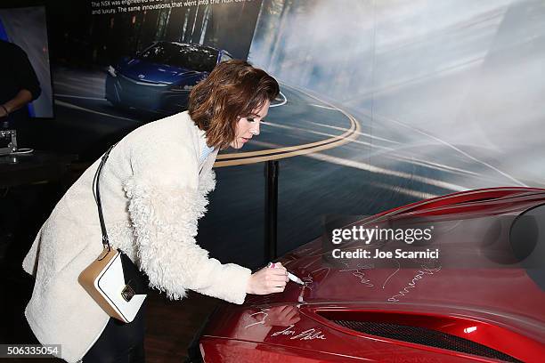 Mary Elizabeth Winstead attends the "Swiss Army Man" Premiere Party at The Acura Studio at Sundance Film Festival 2016 on January 22, 2016 in Park...