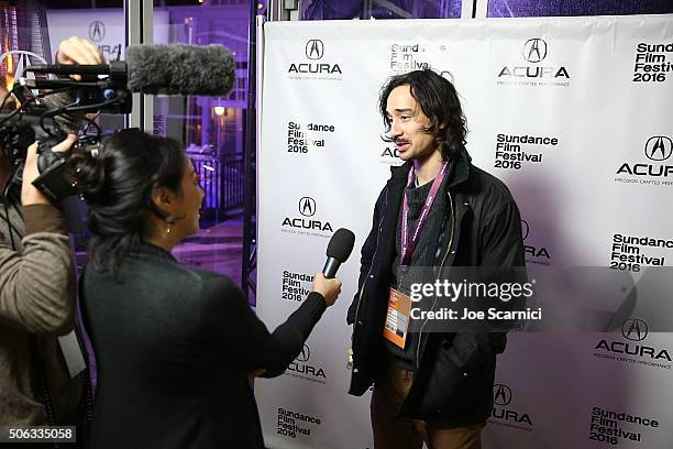 Jason Lew arrives at "Swiss Army Man" Premiere Party at The Acura Studio at Sundance Film Festival 2016 on January 22, 2016 in Park City, Utah.
