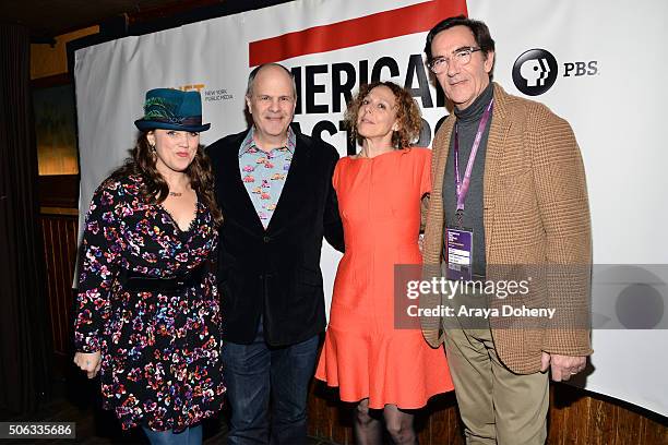 Heidi Ewing, Michael Kantor, Rachel Grady, and Stephen Segaller attend the American Masters 30th Anniversary Party at Cisero's Bar on January 22,...