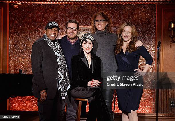 Ben Vereen, Josh Young, Liliane Montevecchi, Judy Gold and Alice Ripley attend 54 Below press preview at 54 Below on January 22, 2016 in New York...