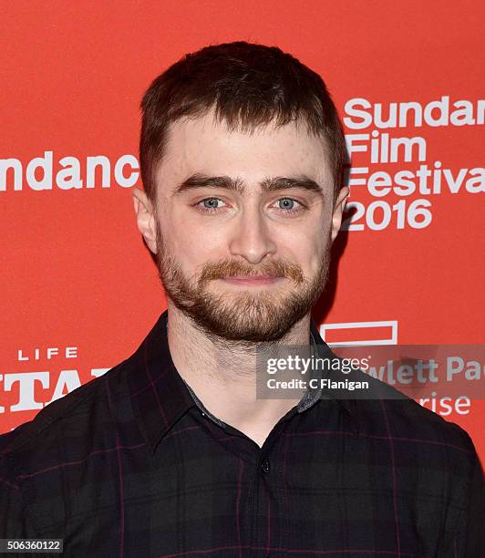 Actor Daniel Radcliffe attends the 'Swiss Army Man' Premiere during the 2016 Sundance Film Festival at Eccles Center Theatre on January 22, 2016 in...