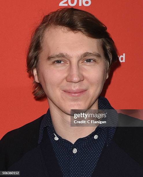 Actor Paul Dano attends the 'Swiss Army Man' Premiere during the 2016 Sundance Film Festival at Eccles Center Theatre on January 22, 2016 in Park...