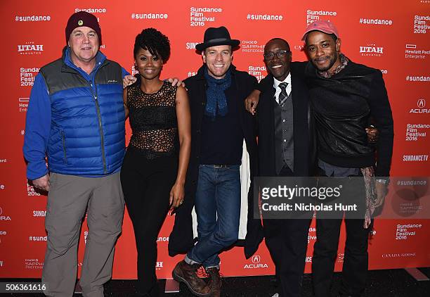 Co-President and co-founder of Sony Pictures Classics Tom Bernard, Emayatzy Corinealdi, Ewan McGregor, Don Cheadle and Keith Stanfield attend the...