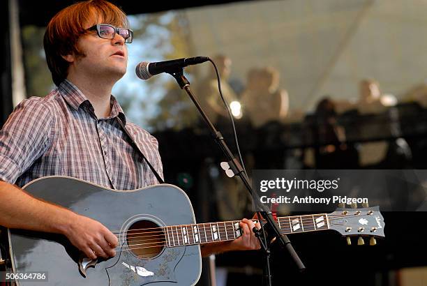 Ben Gibbard of Death Cab For Cutie performs onstage at The Bridge School Concert, at Shoreline Amphitheater in Mountain View, California, USA on 21st...