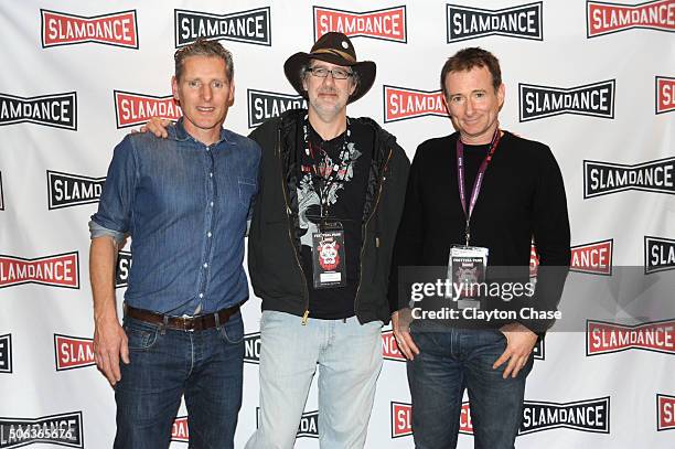 Slamdance Film Festival founders Peter Baxter, Paul Rachman, and Dan Mirvish attend the Slamdance Film Festival World Premiere Of "Director's Cut"...