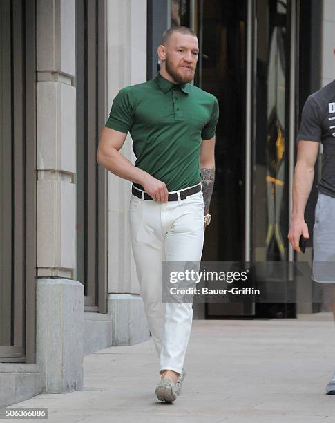 Conor McGregor is seen on January 22, 2016 in Los Angeles, California.