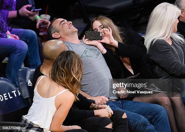 Christa B. Allen attends a basketball game between the San Antonio Spurs and the Los Angeles Lakers at Staples Center on January 22, 2016 in Los...