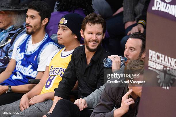 Ryan Kwanten attends a basketball game between the San Antonio Spurs and the Los Angeles Lakers at Staples Center on January 22, 2016 in Los Angeles,...