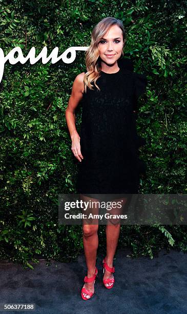 Arielle Kebbel attends the Salvatore Ferragamo 100th Year Celebration in Hollywood and Rodeo Drive Flagship Store Opening on September 9, 2015 in...