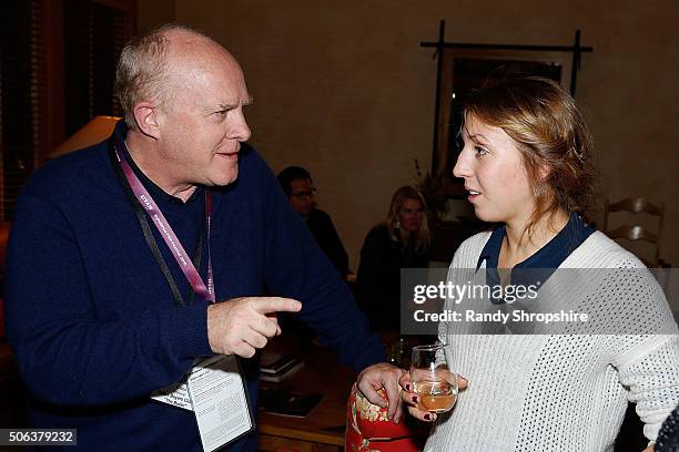 Cassian Elwes and Florence Pelletier attend Jeff Vespa and Creative Future celebrate Rosson Crow and the Horizon Award Nominees - 2016 on January 21,...