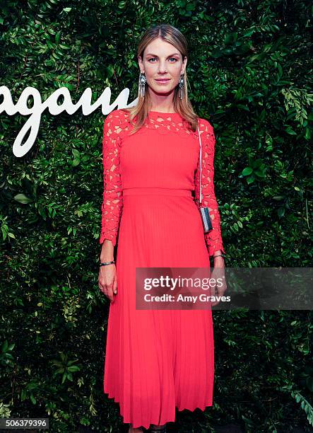 Angela Lindvall attends the Salvatore Ferragamo 100th Year Celebration in Hollywood and Rodeo Drive Flagship Store Opening on September 9, 2015 in...