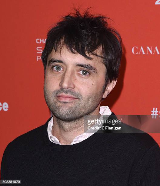 Director Andrew Neel attends the 'Goat' Premiere during the 2016 Sundance Film Festival at Library Center Theater on January 22, 2016 in Park City,...