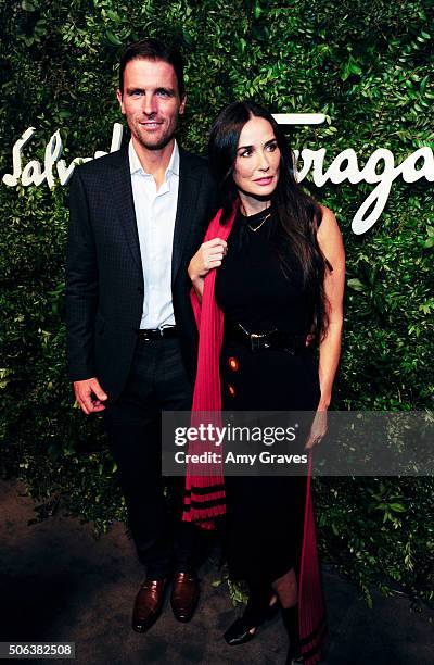 Italia James Ferragamo and Demi Moore attend the Salvatore Ferragamo 100th Year Celebration in Hollywood and Rodeo Drive Flagship Store Opening on...