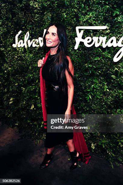 Demi Moore attends the Salvatore Ferragamo 100th Year Celebration in Hollywood and Rodeo Drive Flagship Store Opening on September 9, 2015 in Beverly...