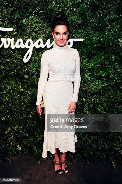 Elizabeth Chambers attends the Salvatore Ferragamo 100th Year Celebration in Hollywood and Rodeo Drive Flagship Store Opening on September 9, 2015 in...