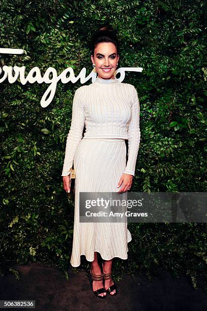 Elizabeth Chambers attends the Salvatore Ferragamo 100th Year Celebration in Hollywood and Rodeo Drive Flagship Store Opening on September 9, 2015 in...