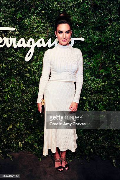 Elizabeth Chambers attends the Salvatore Ferragamo 100th Year Celebration in Hollywood and Rodeo Drive Flagship Store Opening on September 9, 2015 in...