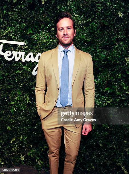 Armie Hammer attends the Salvatore Ferragamo 100th Year Celebration in Hollywood and Rodeo Drive Flagship Store Opening on September 9, 2015 in...