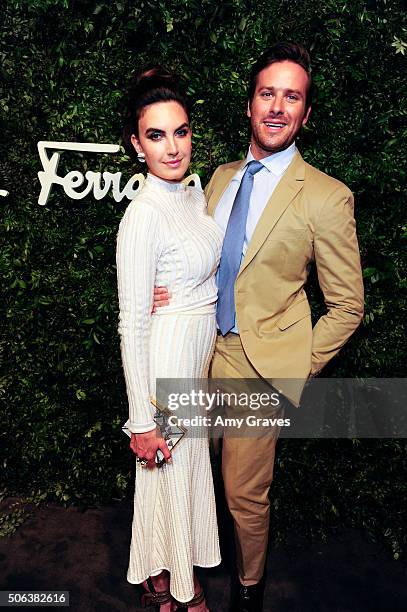 Elizabeth Chambers and Armie Hammer attend the Salvatore Ferragamo 100th Year Celebration in Hollywood and Rodeo Drive Flagship Store Opening on...