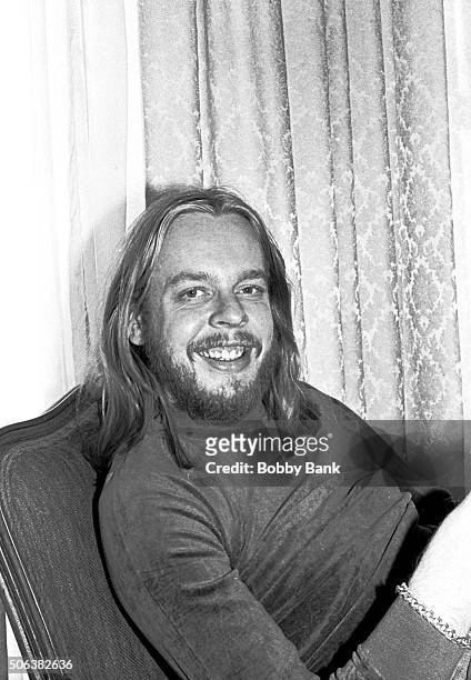 Rick Wakeman, member of the musicial group, "Yes" interviewed at his hotel suite April 1, 1977 in New York City.