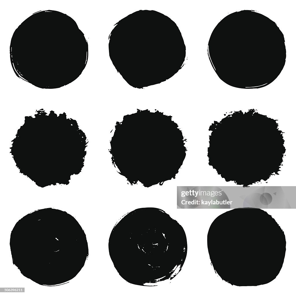 Circular Pincelada conjunto