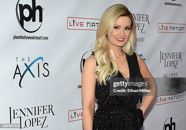 Model and television personality Holly Madison attends the launch of Jennifer Lopez's residency "JENNIFER LOPEZ: ALL I HAVE" at Planet Hollywood...