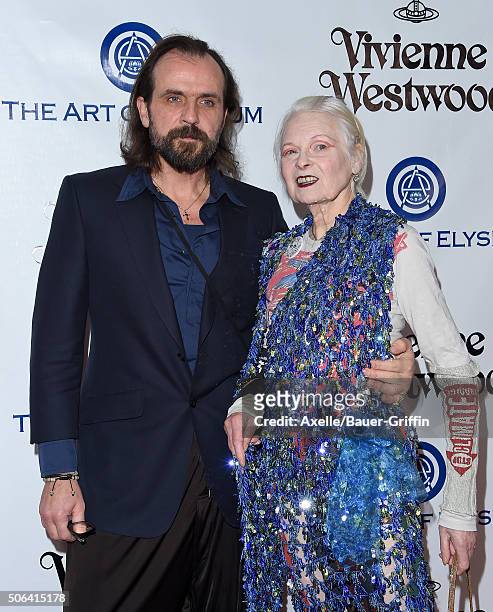 Andreas Kronthaler and designer Vivienne Westwood attend Art of Elysium's 9th Annual Heaven Gala at 3LABS on January 9, 2016 in Culver City,...