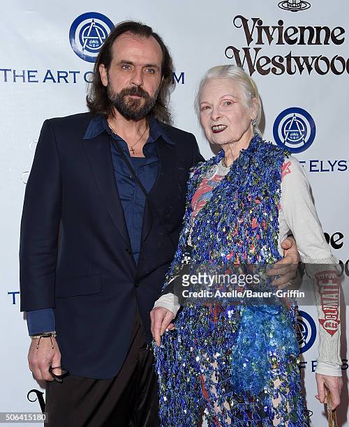 Andreas Kronthaler and designer Vivienne Westwood attend Art of Elysium's 9th Annual Heaven Gala at 3LABS on January 9, 2016 in Culver City,...