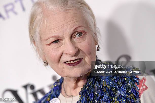 Designer Vivienne Westwood attends Art of Elysium's 9th Annual Heaven Gala at 3LABS on January 9, 2016 in Culver City, California