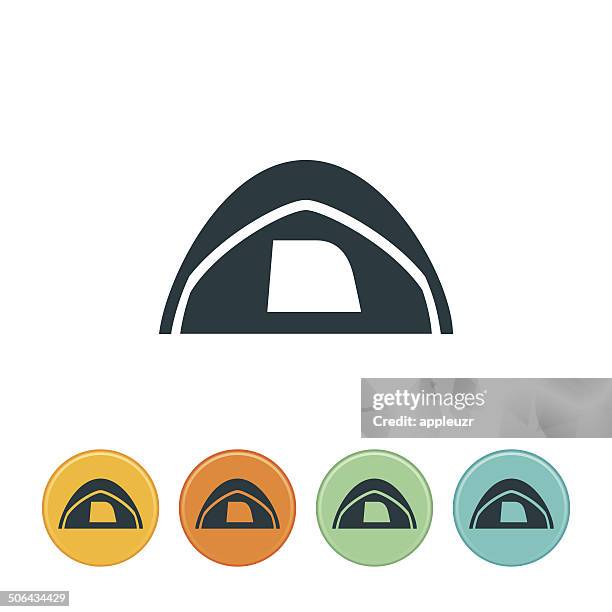 tent icon - dome tent stock illustrations