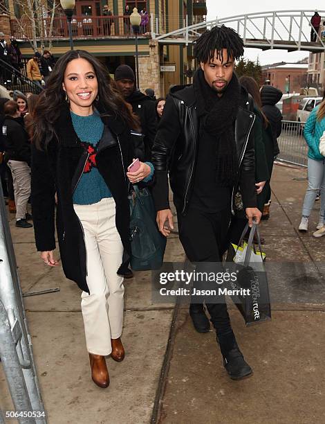 Jurnee Smollett-Bell and Josiah Bell is seen at the Sundance Film Festival on January 23, 2016 in Park City, Utah.