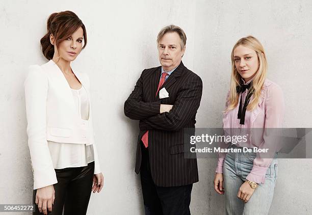 Actress Kate Beckinsale, writer/director Whit Stillman and actress Chloe Sevigny from the film ''Love & Friendship" pose for a portrait during the...