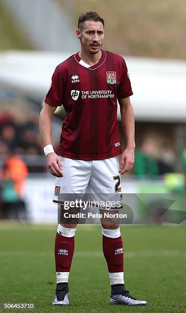 Lee Martin of Northampton Town in action during the Sky Bet League Two match between Northampton Town and Morecambe at Sixfields Stadium on January...