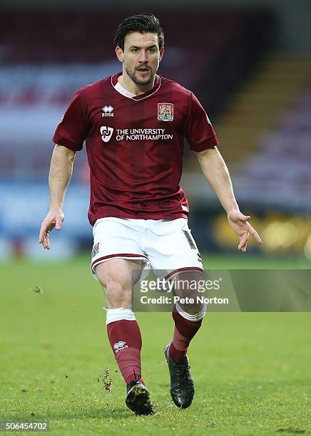 David Buchanan of Northampton Town in action during the Sky Bet League Two match between Northampton Town and Morecambe at Sixfields Stadium on...