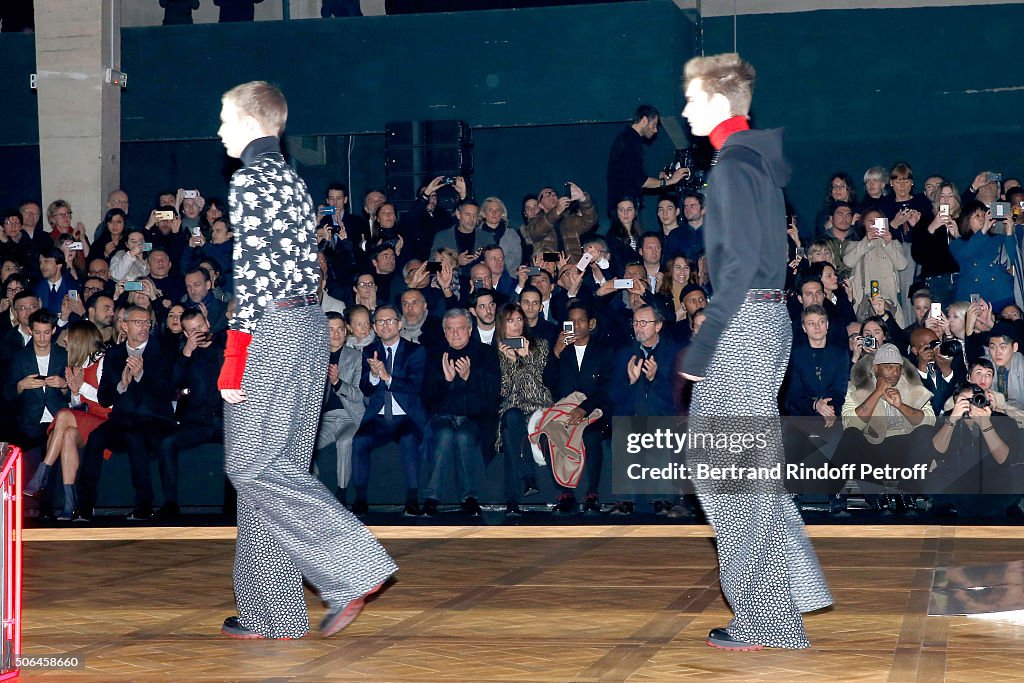 Dior Homme : Front Row - Paris Fashion Week - Menswear F/W 2016-2017