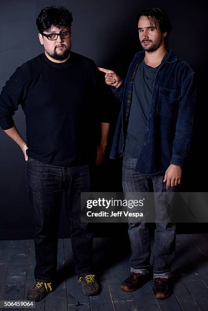 Director Alejandro Fernandez Almendras and actor Agustin Silva from the film "Not much ado about nothing" pose for a portrait during the WireImage...