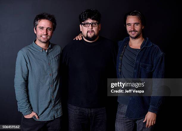 Producer Augusto Matte, director Alejandro Fernandez Almendras and actor Agustin Silva from the film "Not much ado about nothing" pose for a portrait...