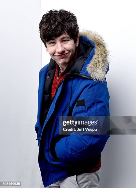 Actor Barry Keoghan from the film "Mammal" poses for a portrait during the WireImage Portrait Studio hosted by Eddie Bauer at Village at The Lift on...