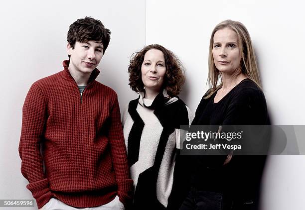 Actor Barry Keoghan, writer/director Rebecca Daly and actress Rachel Griffiths from the film "Mammal" pose for a portrait during the WireImage...