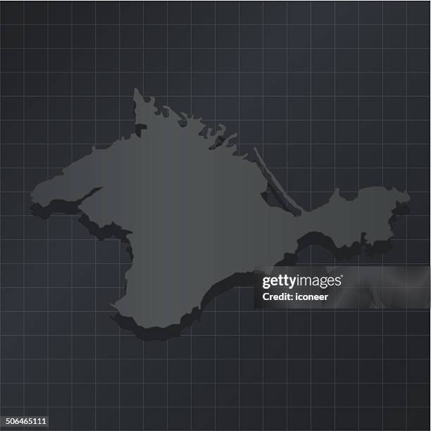 crimea map on dark background with grid - city grid pattern stock illustrations