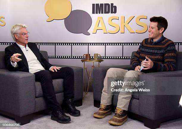 Ben Lyons interviews actor Harry Hamlin live in the IMDb Studio In Park City for "IMDb Asks": Day Two - on January 23, 2016 in Park City, Utah.