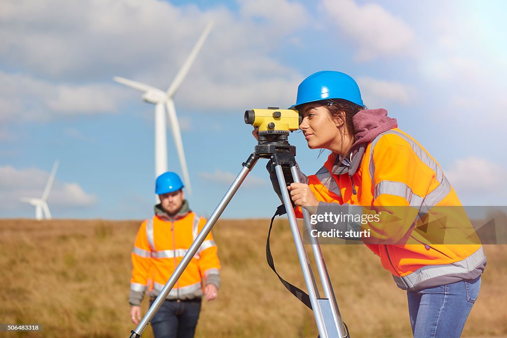 Female windfarm engineer