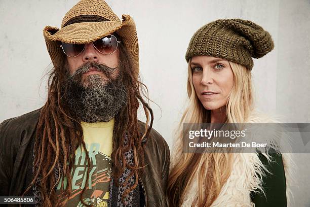 Director Rob Zombie and actress Sheri Moon Zombie from the film ''31" pose for a portrait during the Getty Images Portrait Studio hosted by Eddie...