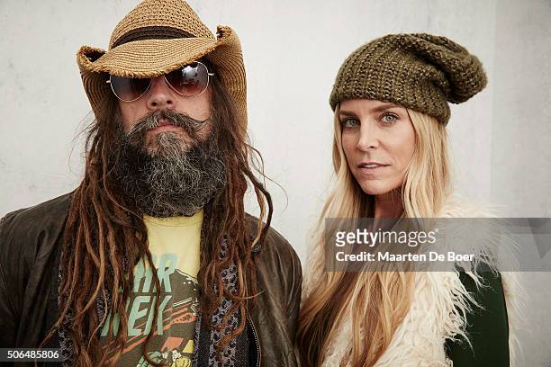 Director Rob Zombie and actress Sheri Moon Zombie from the film ''31" pose for a portrait during the Getty Images Portrait Studio hosted by Eddie...
