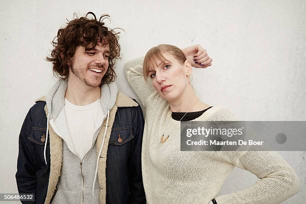 Writer/director Andre Hyland and actress Anna Lee Lawson from the film ''The 4th" pose for a portrait during the Getty Images Portrait Studio hosted...