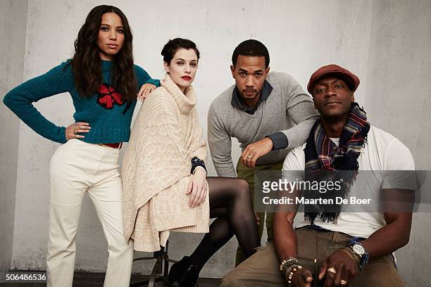 Actors Jurnee Smollett-Bell, Jessica De Gouw, Alano Miller and Aldis Hodge from the series ''Underground" pose for a portrait during the Getty Images...