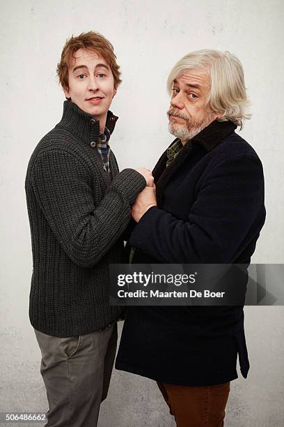 Actors Stephen Ellis and John Ennis from the film ''A Reasonable Request" pose for a portrait during the Getty Images Portrait Studio hosted by Eddie...