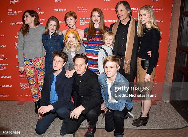 Cast and crew attend the "Captain Fantastic" Premiere during the 2016 Sundance Film Festival at Eccles Center Theatre on January 23, 2016 in Park...